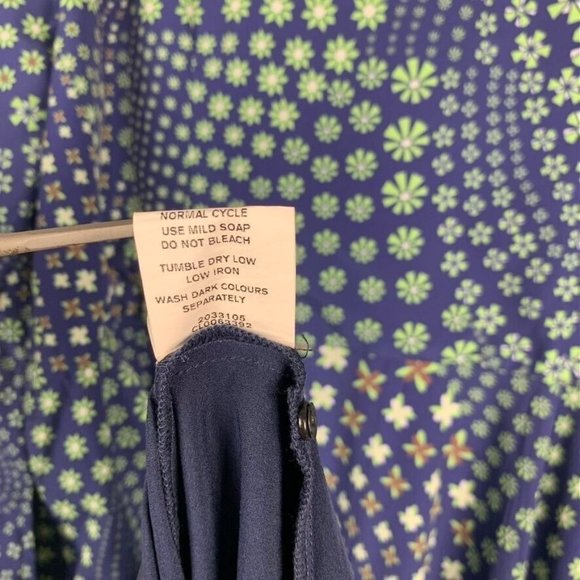 Wayward Fancies by eShakti Midi Dress Starburst Faux Wrap 16/18 See Measurements - Picture 12 of 13